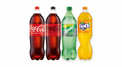 Gāzēts dzēriens SPRITE, FANTA vai COCA-COLA, 2 l, četri veidi