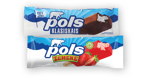 Saldējums POLS, 75 g, divi veidi